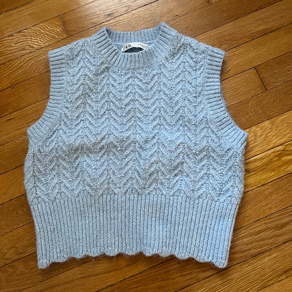 Zara Blue Sweater Vest